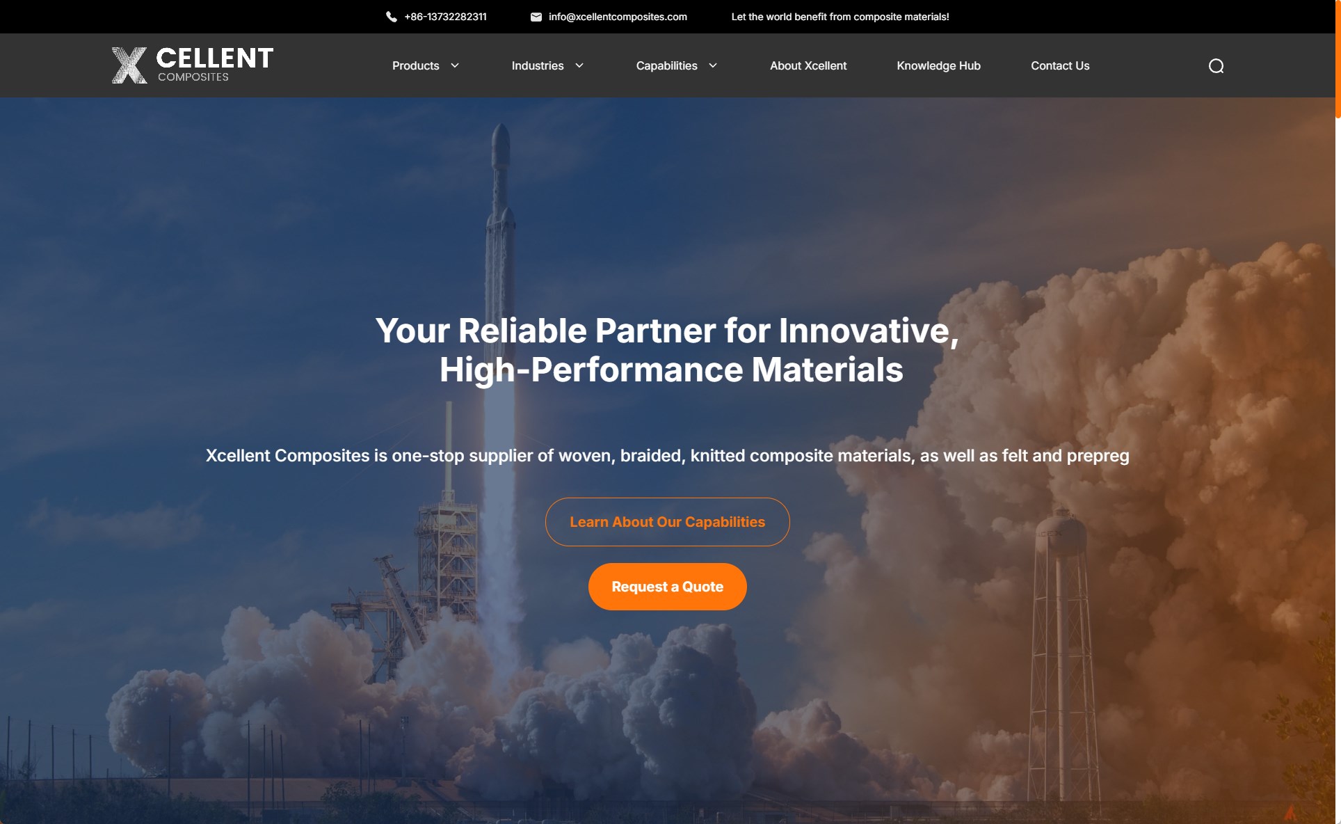 xcellent composites website homepage